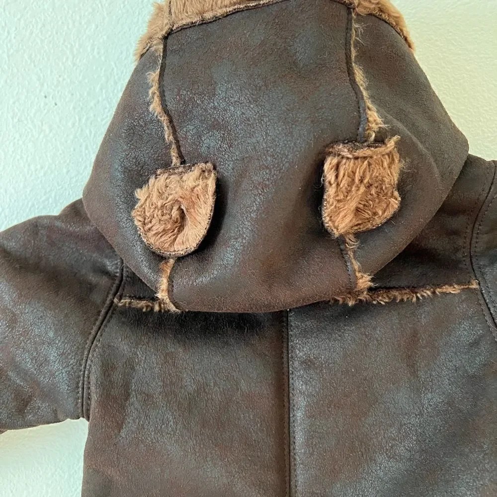 Catimini Brown Baby Hooded snowsuit 6 months